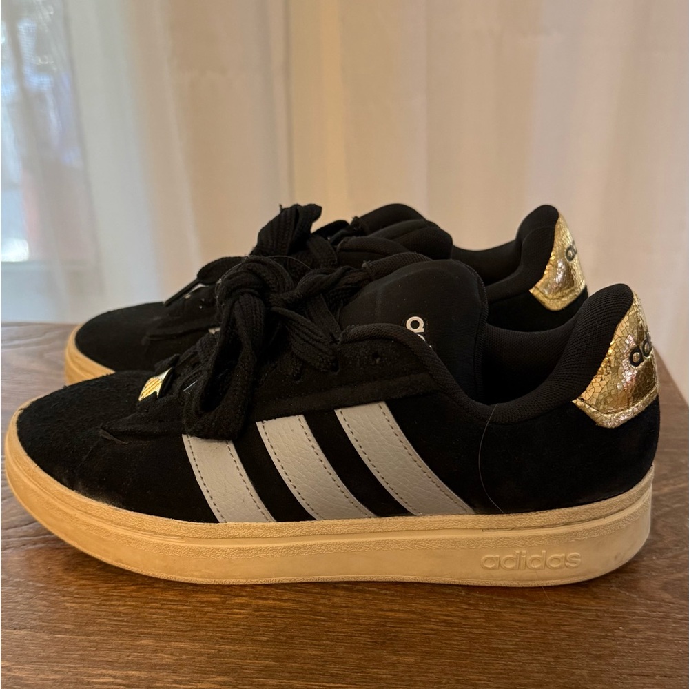 adidas women Grand Court Alpha Shoes Black Blue 7